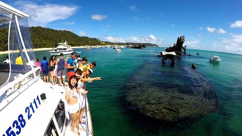 Cruise to Moreton Island to explore the fascinating Tangalooma shipwrecks, discover amazing marine life and spend the day in a tropical paradise... 